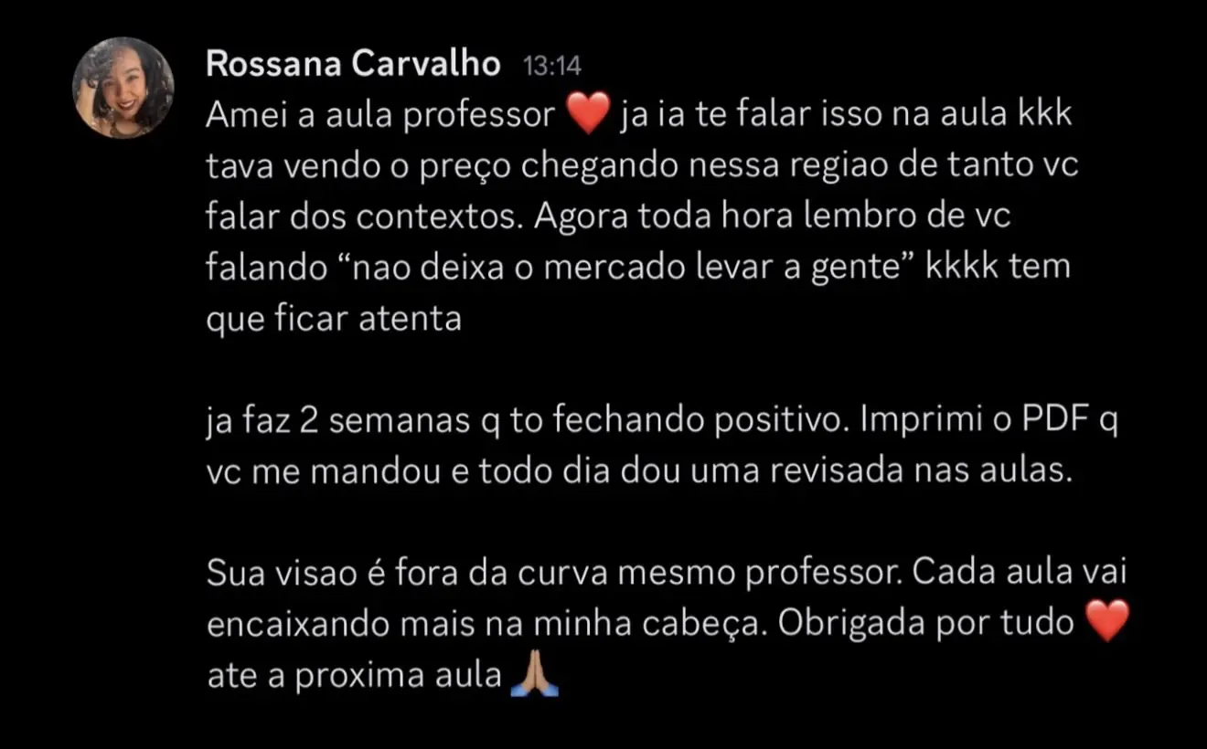 Feedback de Rossana sobre a Mentoria Individual de Gean Patrick