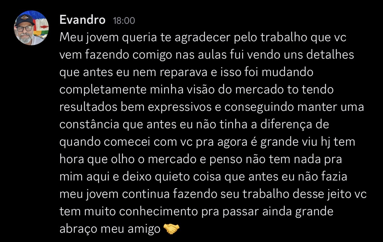 Feedback de Evandro sobre a Mentoria Individual de Gean Patrick